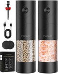 FORLIM Electric Salt and Pepper Grinder Set, USB Rechargeable, Automatic Salt by FORLIM