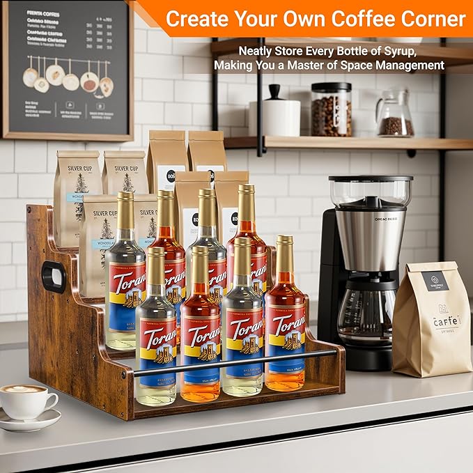 YQBRAO 4-Tier Tiered Liquor Bottle Display Shelf - Image 7