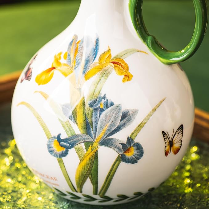 Ceramic Olive Oil Dispenser, 27 oz Floral Pattern Cruet - Image 6