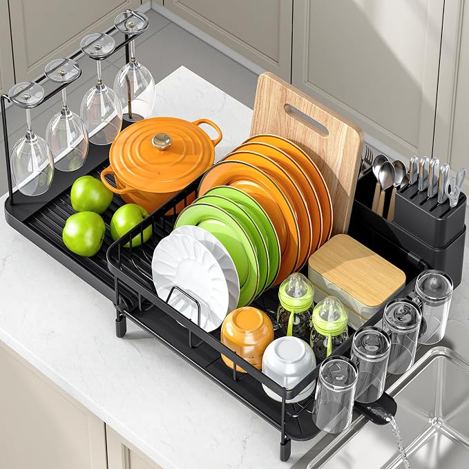 Urackify Large Dish Drying Rack – Expandable Dish Rack - Image 8