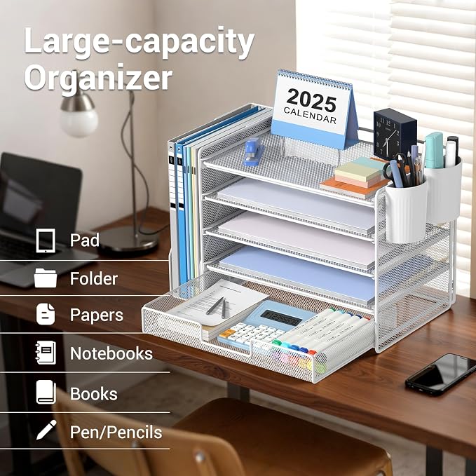 OPNICE Desk Organizer, 5-Tier Paper File Organizer - Image 3