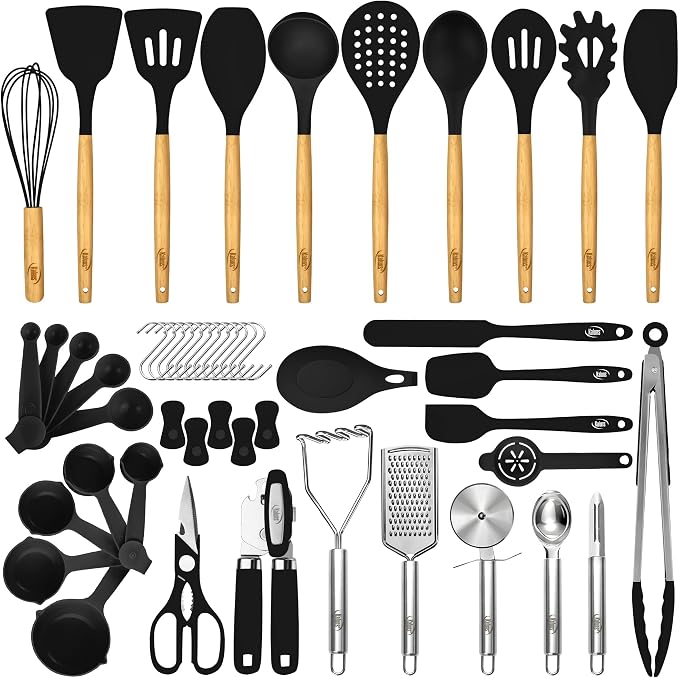 Kaluns 50 PCS Silicone Kitchen Utensils Set Complete Kitchen Set - Image 9