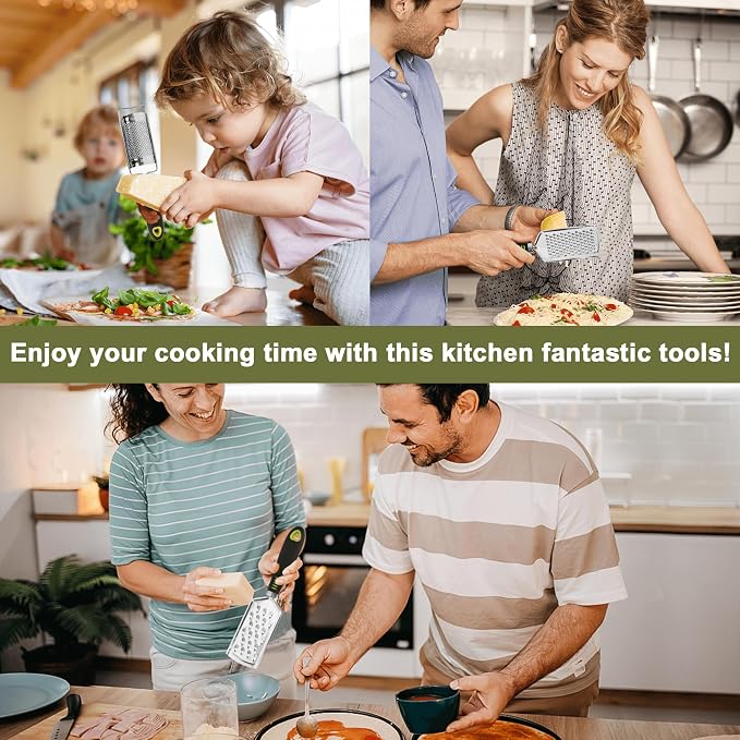 Handheld Cheese Grater Set for Kitchen Stainless Steel Mini Cheese Grater - Image 7