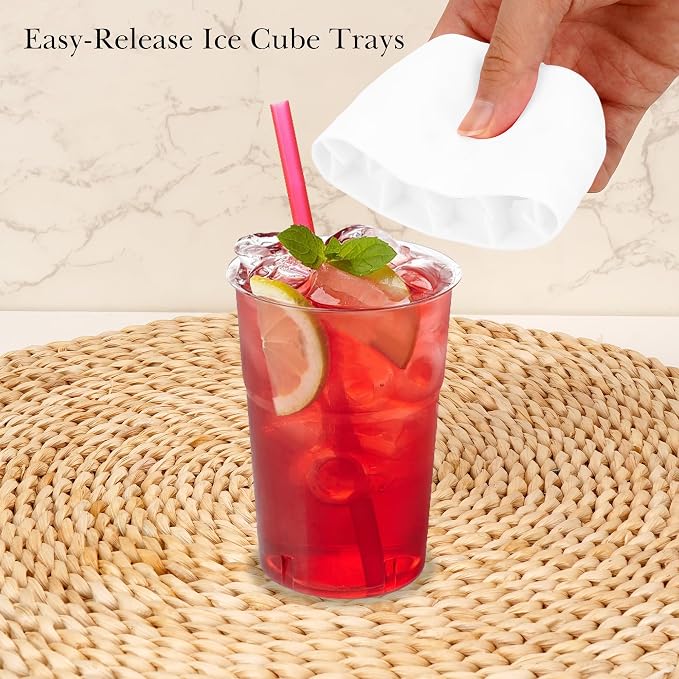 2 Pack Cylinder Silicone Ice Cube Molds, Easy-Release Ice Cube Trays - Image 3