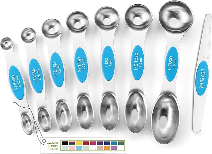 Spring Chef Stainless Steel Magnetic Measuring Spoons Set of 8 by SpringChef