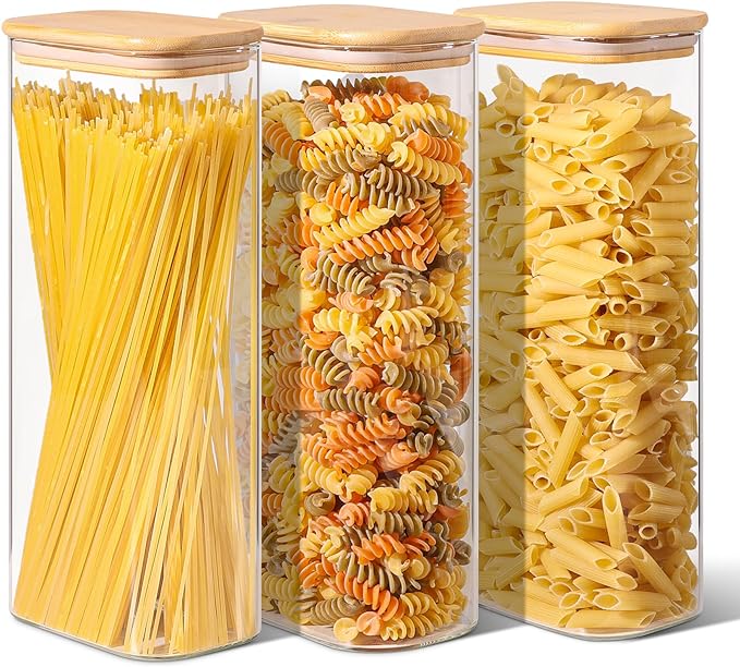 ComSaf 2.2 Qt Rectangle Glass Storage Containers by ComSaf