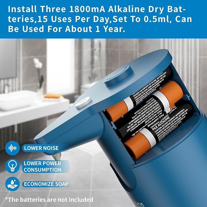 Automatic Soap Dispenser Touchless, Hands-Free, Long Battery Life, Compatible - Image 6