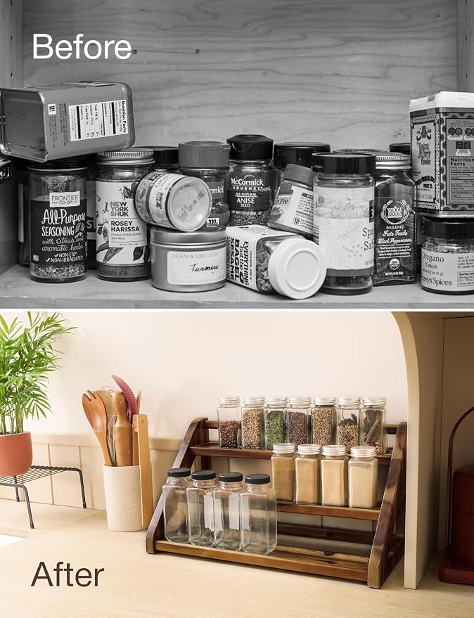Tinamo Acacia Wood Spice Rack - Image 6