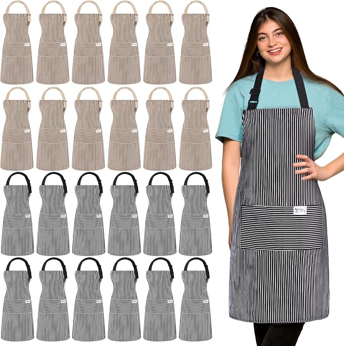 Janmercy 24 Pcs Aprons for Women Men by Janmercy