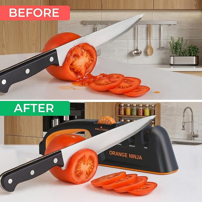 5 Precision Adjust Knife Sharpener- 3-Stage Premium Kitchen Knife Sharpener to - Image 6