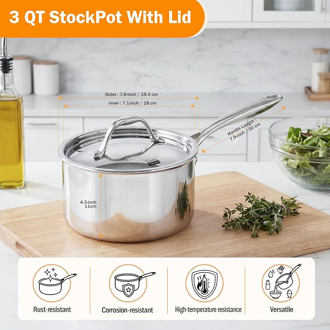Cooks Standard Stainless Steel Sauce Pan - Image 2