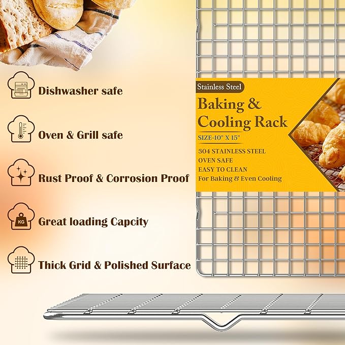 2PCS Cooling Racks for Cooking and Baking - Image 2