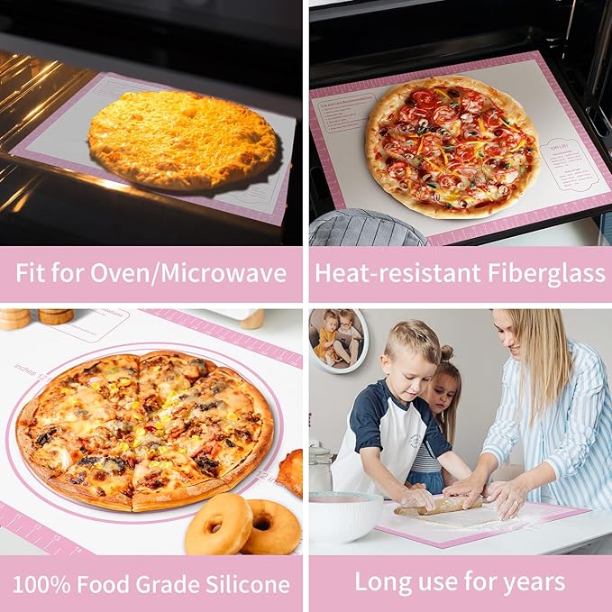 Silicone Pastry Mat for Dough Rolling, Extra Large Silicone Baking Mat - Image 4