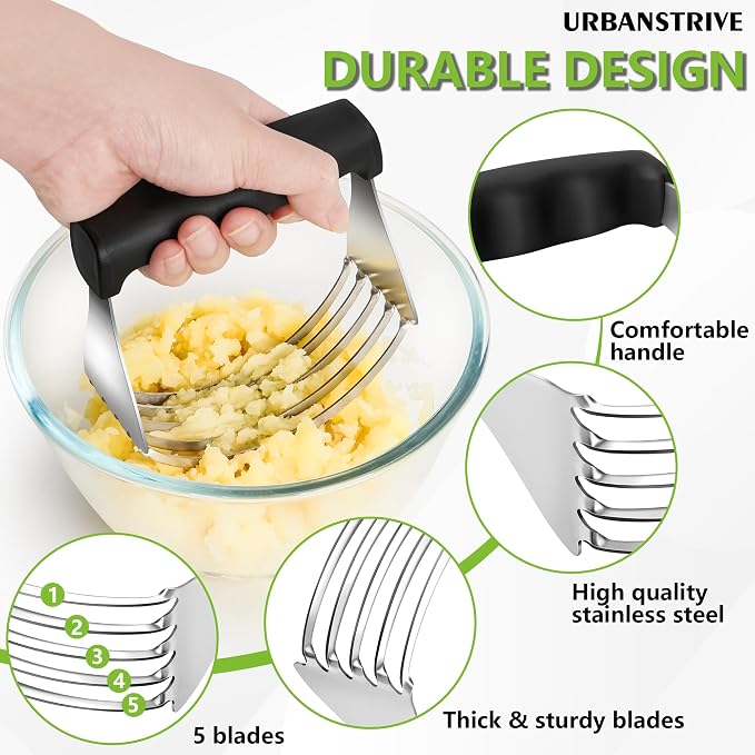 Urbanstrive Large Pastry Cutter Tool, Top Professional Pastry Blender Stainless - Image 4