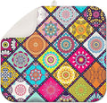 Boho Drying Mat 16" X 18" Abstract Plaid Kitchen Counter Stone Large Dish by Scritism