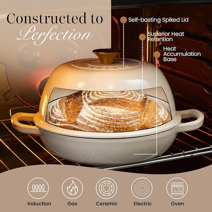 Enamelled Cast Iron Dutch Oven For Bread Baking – Dutch Oven Pot For Sourdough - Image 3