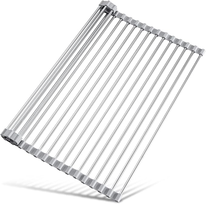 Tomorotec 21" x 15.5" Roll Up Dish Drying Rack Over Sink Drying Rack Sink Cover by Tomorotec