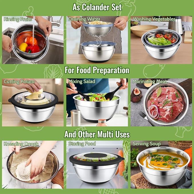 P&P CHEF 4-In-1 Stainless Steel Colander - Image 7