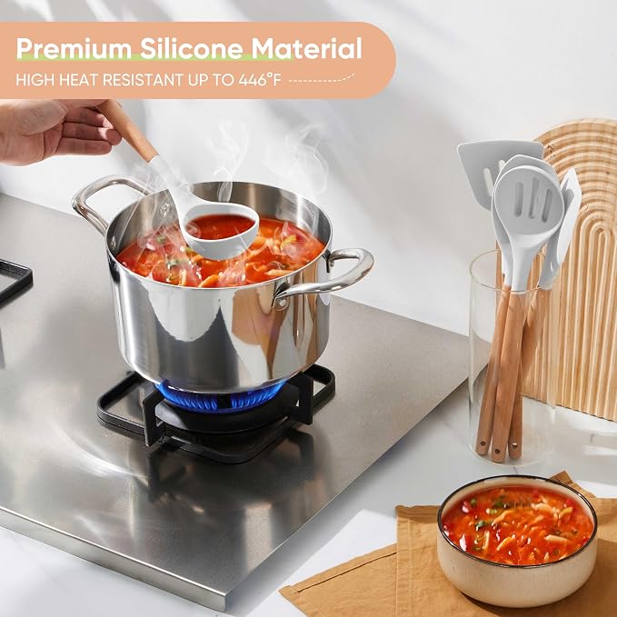 Herogo 5-Piece Cooking Utensils Set, Silicone Kitchen Utensils Set - Image 7