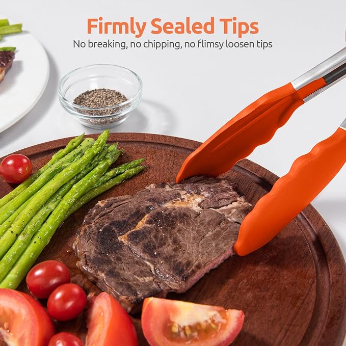 600ºF Heat Resistant Kitchen Tong: U-Taste 7 inch Silicone Cooking Tong - Image 9