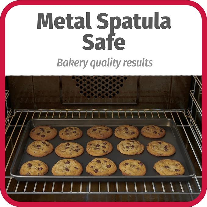 GoodCook Everyday Nonstick Baking Sheet Set, 3 Pack Includes Small Medium and - Image 7