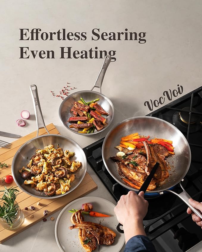 VocVoi Stainless Steel Pan, 12 Inch - Image 4