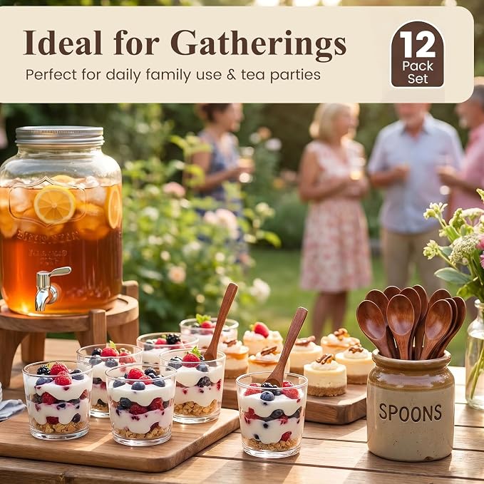 HANSGO 12PCS Small Wooden Spoons, 5 Inches Honey Spoon - Image 5
