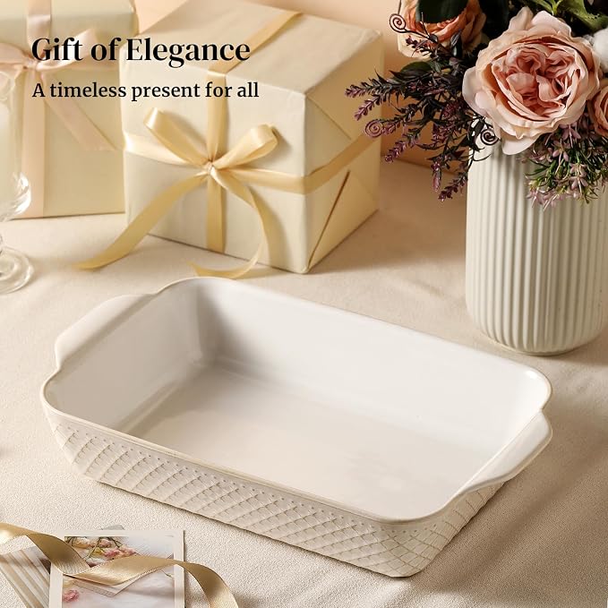 DOWAN 9x13 Deep Lasagna Baking Dish, Ceramic Casserole Dish - Image 9