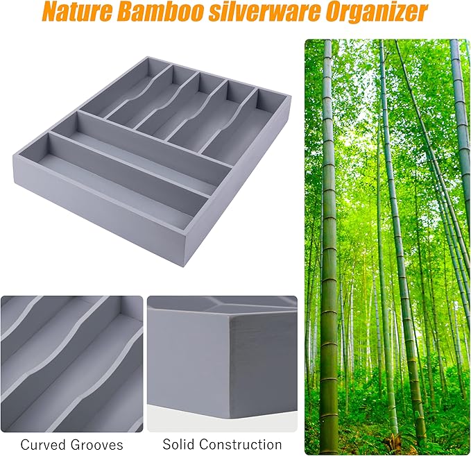 Kitchen Silverware Drawer Organizer and Storage Organizador Small De Cucharas y - Image 5