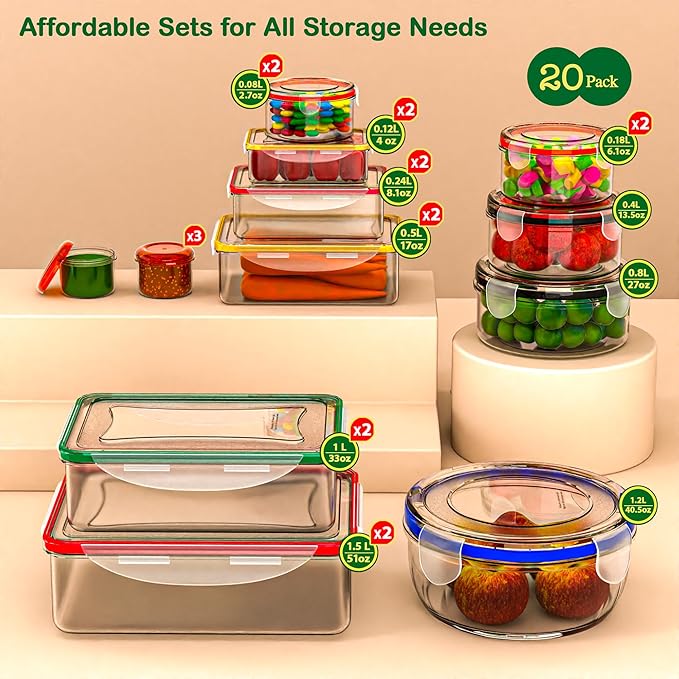 40 Pcs Food Storage Containers - Image 2