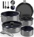 DUXANO Ceramic Pots and Pans Set Non Stick, 2026 Upgraded Hybrid Frypan by Duxano