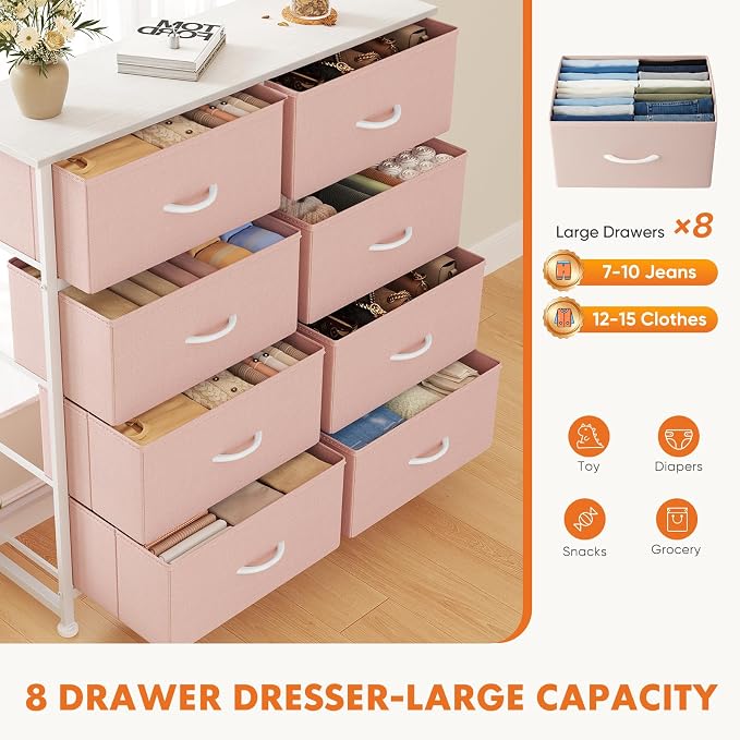 Sweetcrispy 8 Drawer Fabric Dresser - Image 4