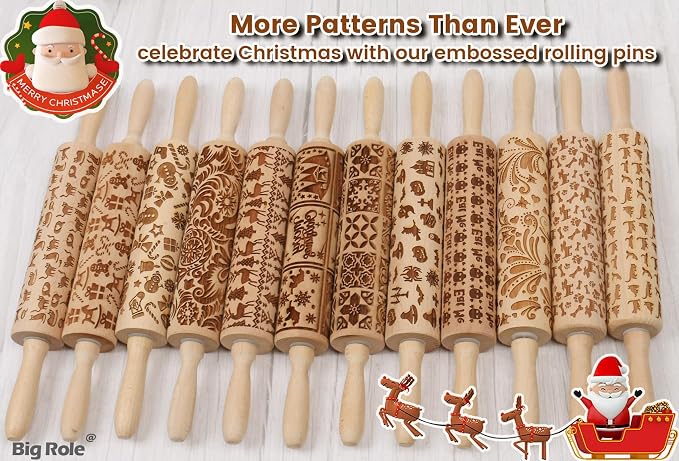 Floral Rose Embossed Rolling Pin - Image 6