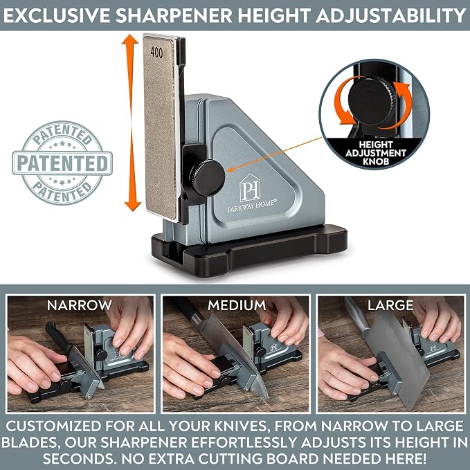 PATENTED ORIGINAL ADJUSTABLE ROLLING KNIFE SHARPENER KIT: Adjustable Height - Image 4