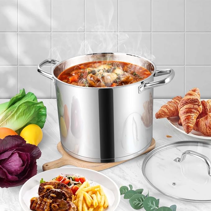 Herogo 12-Quart 18/10 Stainless Steel Stock Pot - Image 8