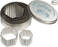 Ateco Fluted Edge Hexagon Cutters in Graduated Sizes, Stainless Steel by Ateco
