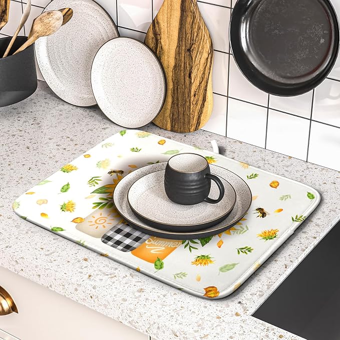 Giwawa Sunflower Vases Dish Drying Mat - Image 5