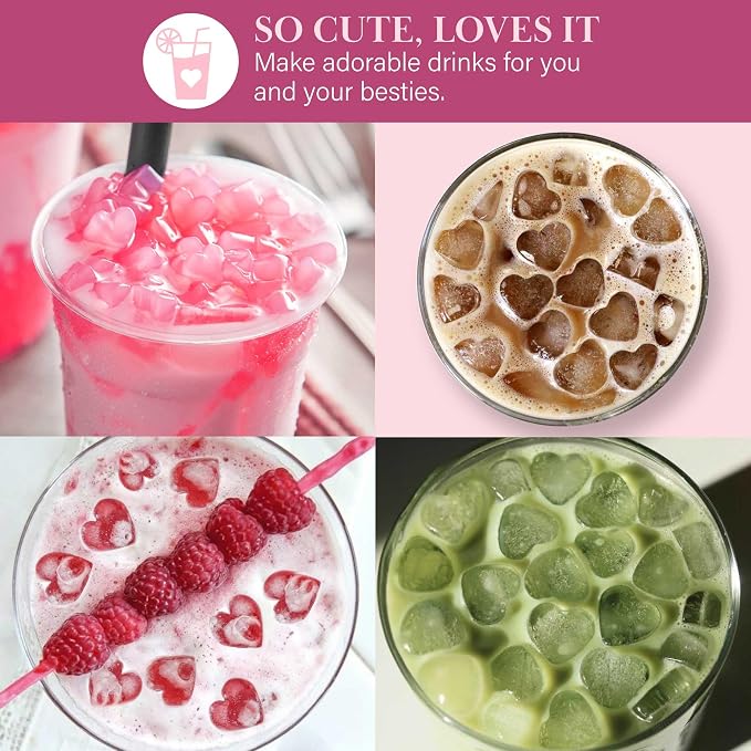 Paris Hilton Heart Shaped Mini Ice Cube Tray Set, Includes 3 Mini Ice Cube Molds - Image 5