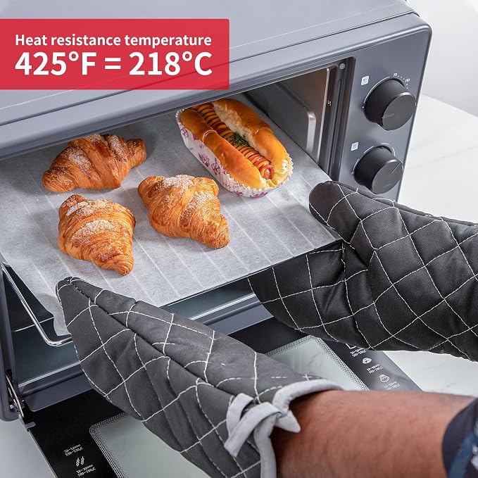 Oven Mitts Flame Retardant Mitts Heat Resistant to 425 °F 15 Inch Kitchen Mitt - Image 4