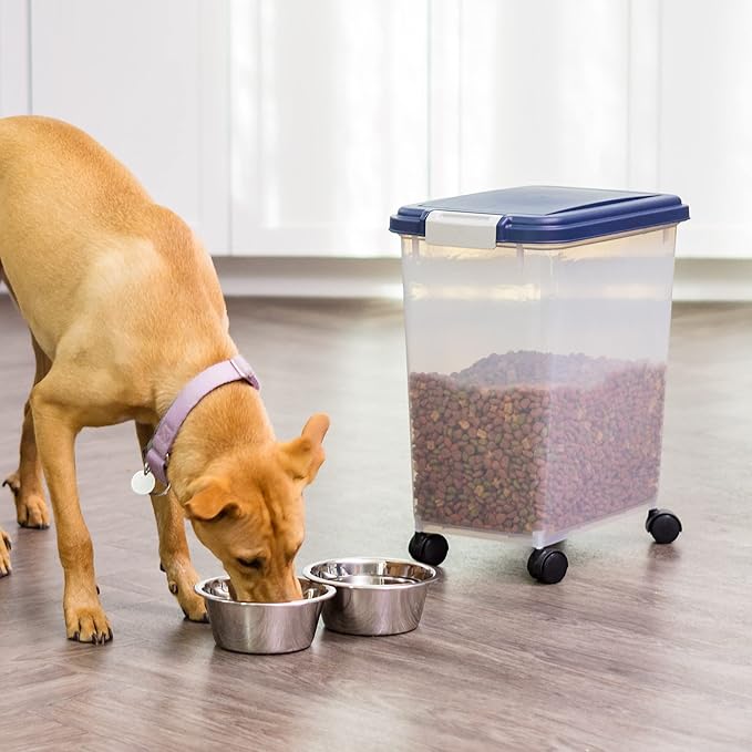 IRIS USA Airtight Dog Food Storage Container, Attachable Wheels, - Image 2