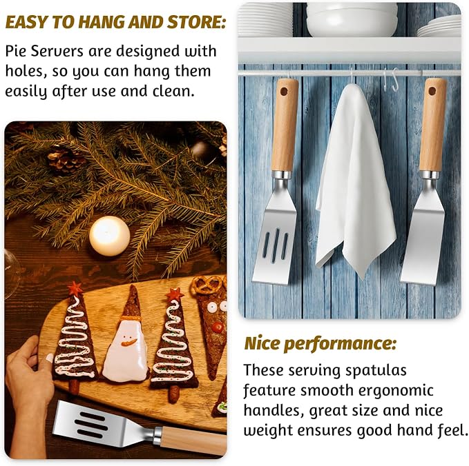 Patelai 2 Pack Small Spatula Mini Serving Brownie Spatula - Image 4
