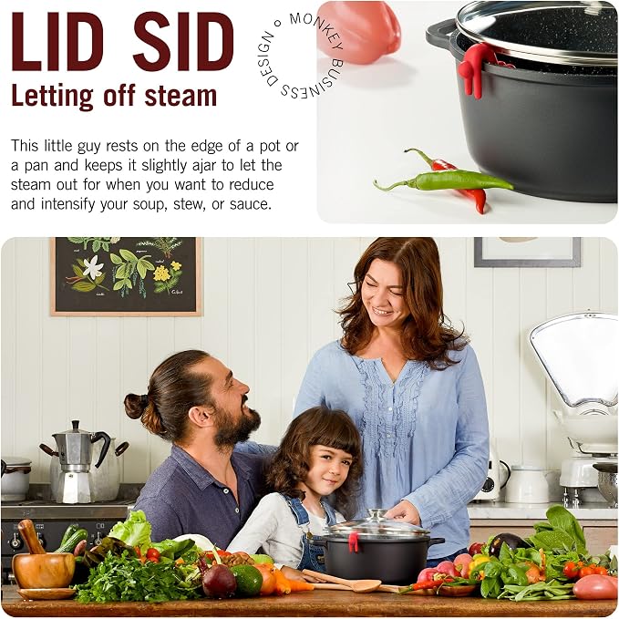 Lid Sid: Pot Lid Lifter | Pot Lid Holder that Keeps Pot from Boiling over | - Image 2