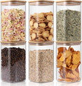 Glass Storage Jars 6 Pack -50ozClear Glass Food Storage Containers by YUNCANG