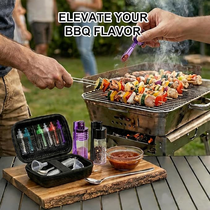 7 Pack Travel Size Seasoning Containers - Image 6