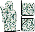 Eucalyptus Leaf Oven Mitts and Pot Holders Set by Unknown