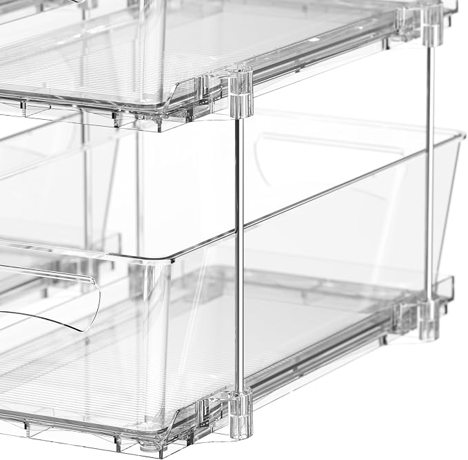 Simple Houseware 2 Tier Basket Drawer Cabinet Pull-Out Organizer, 2 Pack - Image 10