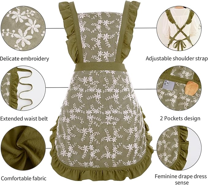 Pinknoke Vintage Pinafore Apron Dress - Image 5