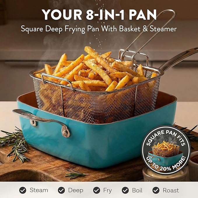 GOTHAM STEEL 20 Piece Copper Pots and Pans Set Nonstick Cookware & Ceramic - Image 3