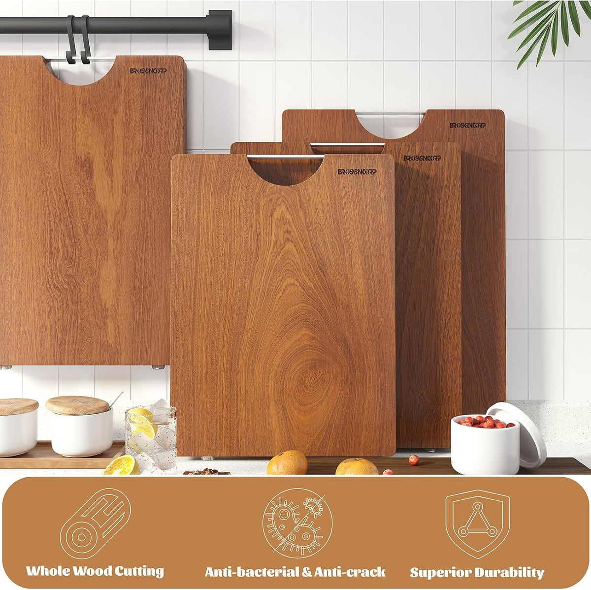 Brosisincorp Sapele Wood Cutting Board One Piece No Glue
