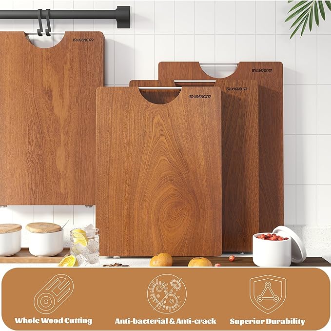 Brosisincorp Real Solid Sapele Cutting Board One Piece No Glue Non Toxic All - Image 6